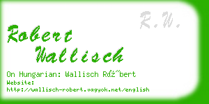 robert wallisch business card